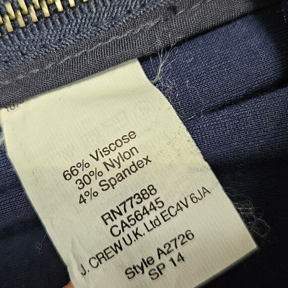 Madewell Ponte Swivel Mini Skirt Size 2 A2726 Navy Blue Preppy Nautical Stretch - Picture 9 of 12
